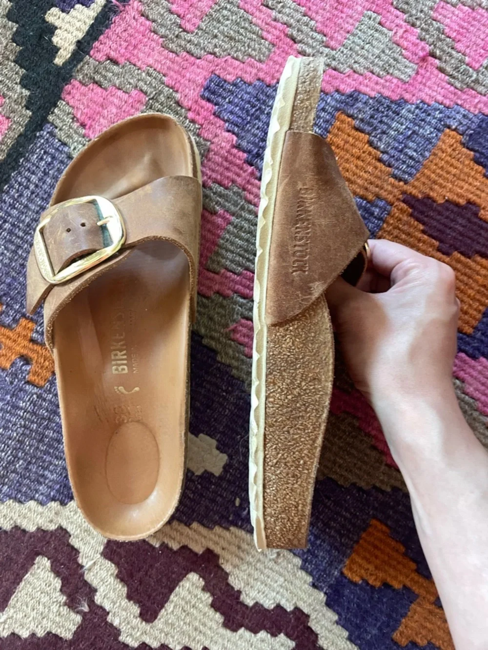 Birkenstock Brown Madrid Big Buckle Sandals - Picture 5 of 6